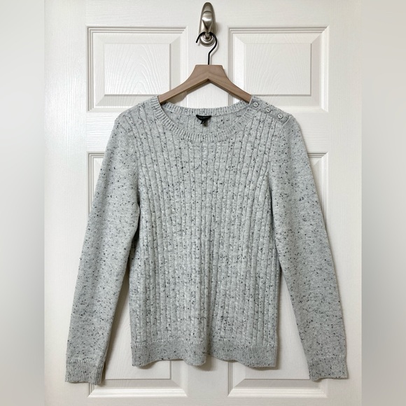 Talbots Sweaters - Talbots Gray Crew Neck Cable Knit Sweater Medium